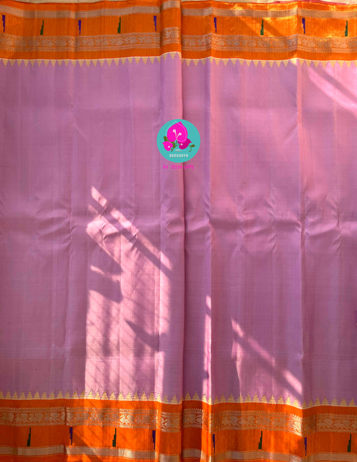 Lavender Twilight & Shimmering Dawn: The Gadwal Tissue Saree & Hand-Embellished Dream