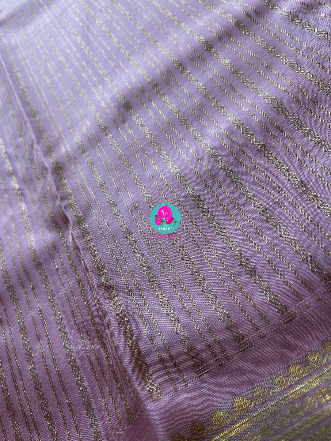 Red and baby pink saree with traditional motif from Kanchipuram
