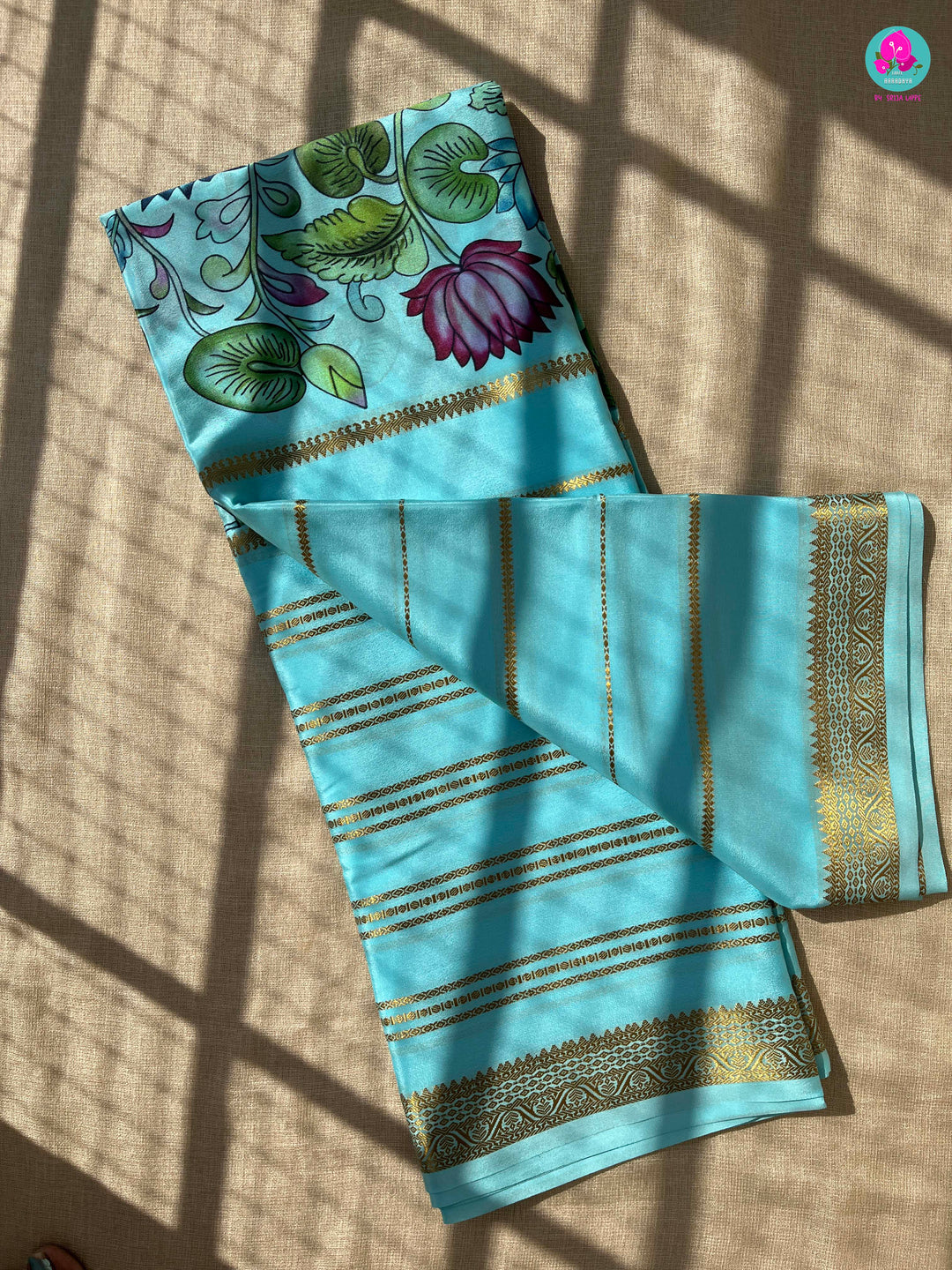 Pure Mysore Silk Saree with Kalamkari Print