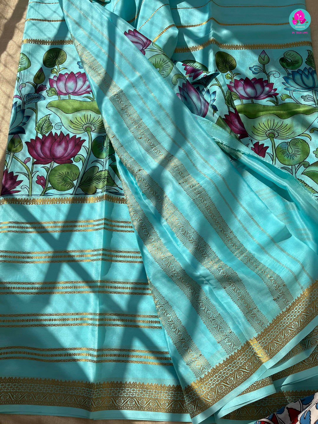 Pure Mysore Silk Saree with Kalamkari Print