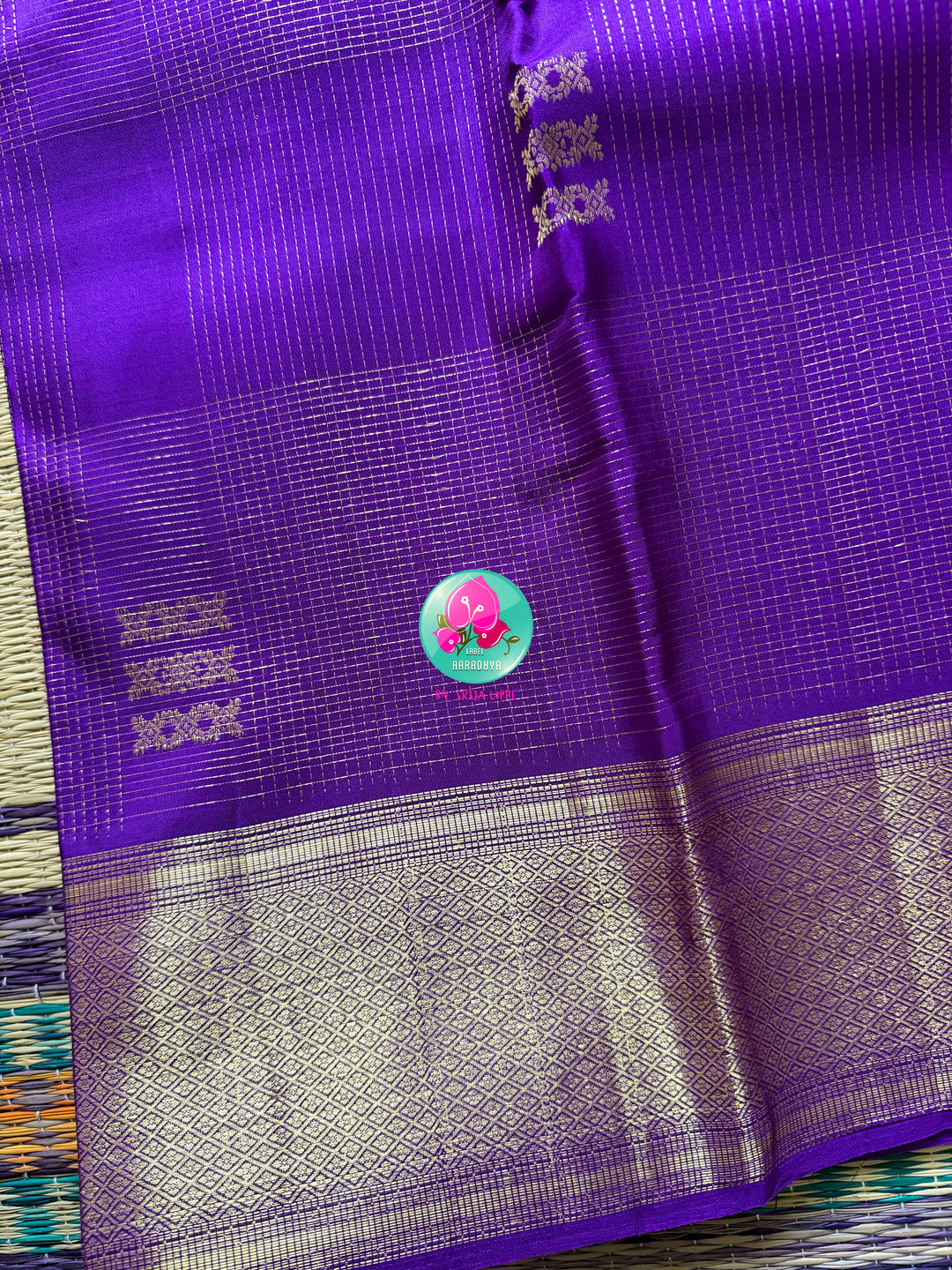 Royal Amethyst: Vintage Purple Vaira Oosi Kanchipattu Saree with Traditional Gilded Border