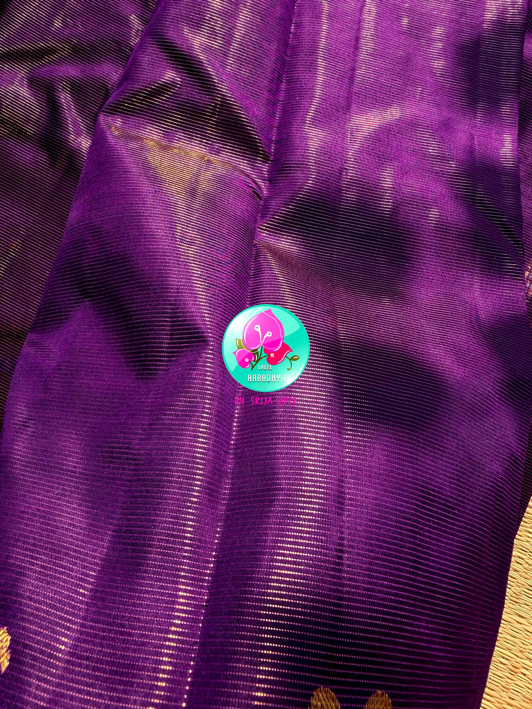 The Amethyst Flight: Purple Vaira Oosi Kanchipattu Saree with Artisan Bird Embroidery