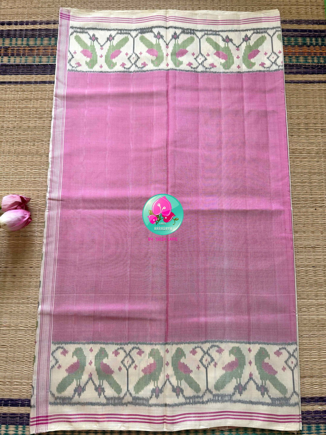 The Petal Symphony: 8-Ply Patan Patola Saree with Paithani-Inspired Grace