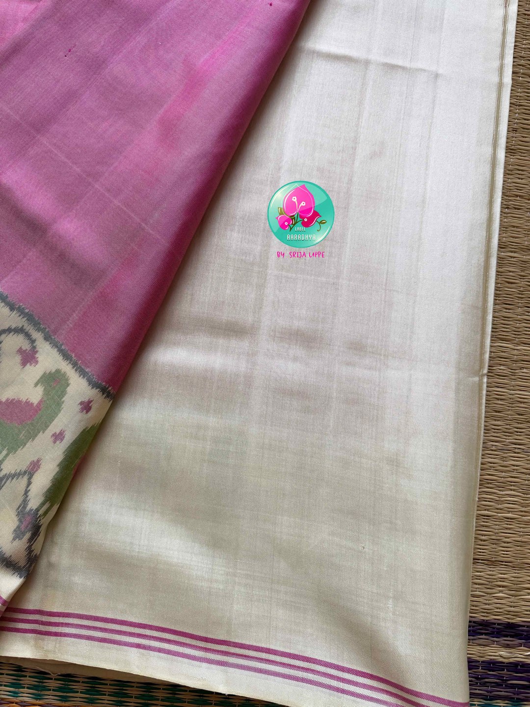 The Petal Symphony: 8-Ply Patan Patola Saree with Paithani-Inspired Grace