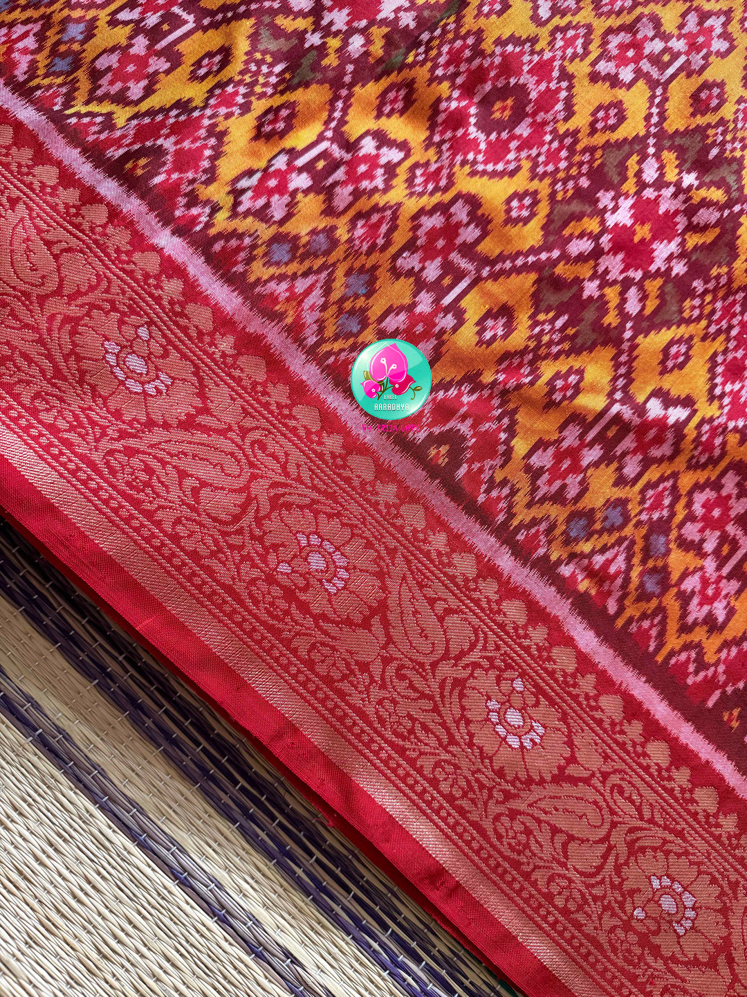 The Artisanal Confluence: Patola-Banarasi Fusion Pure Silk Saree