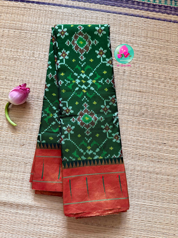 The Sovereign Confluence: 8-Ply Patan Patola & Paithani Fusion Saree