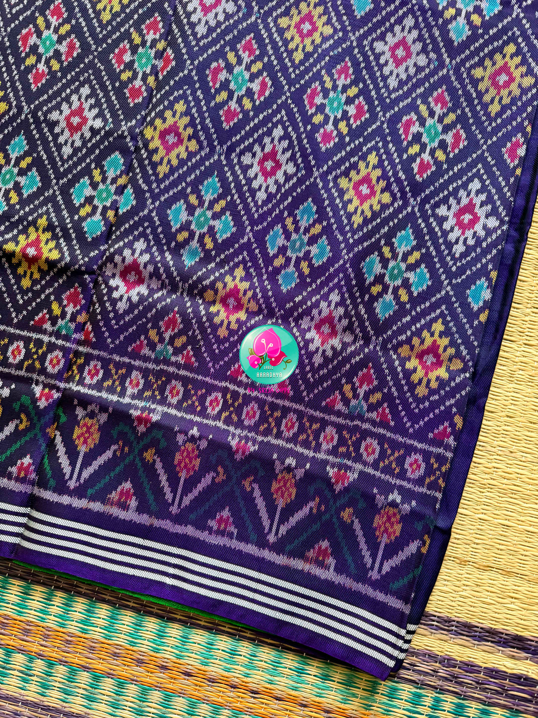 The Mirror of Mastery: Reversible Emerald & Amethyst Twill Patola Saree