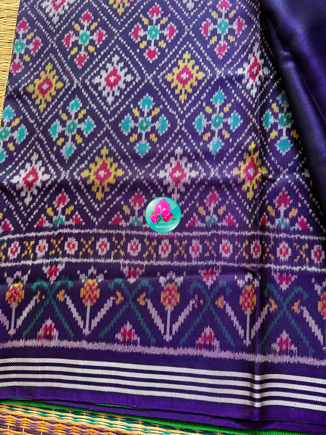 The Mirror of Mastery: Reversible Emerald & Amethyst Twill Patola Saree