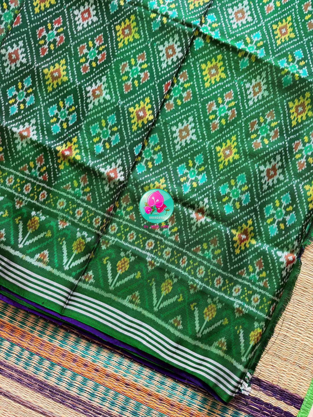 The Mirror of Mastery: Reversible Emerald & Amethyst Twill Patola Saree