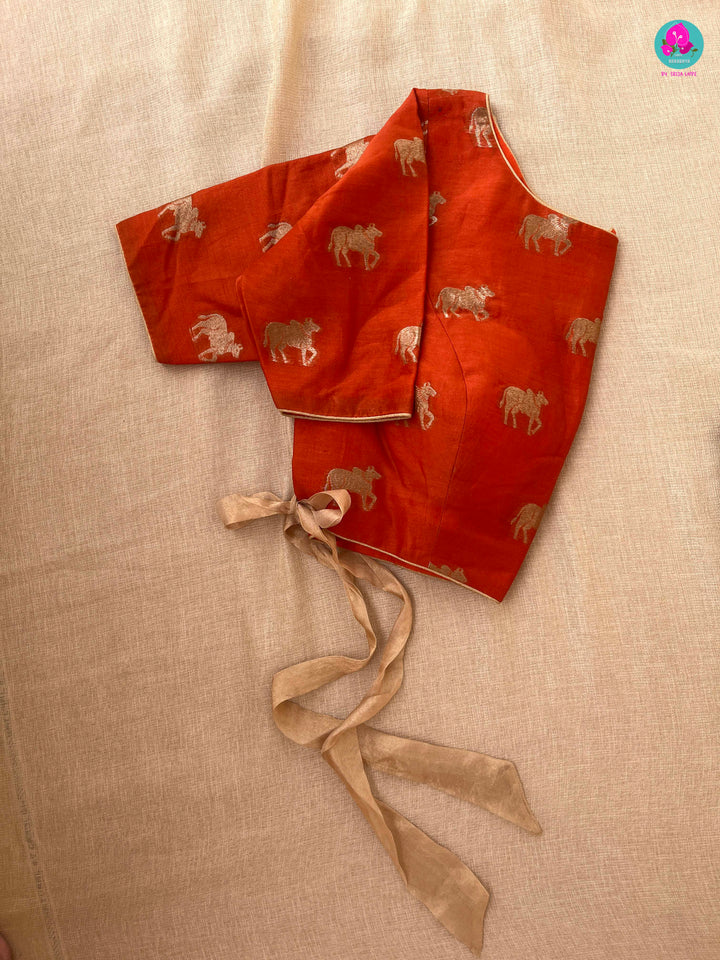 Pure Kora Tissue silk Saree with pure Chanderi silk blouse
