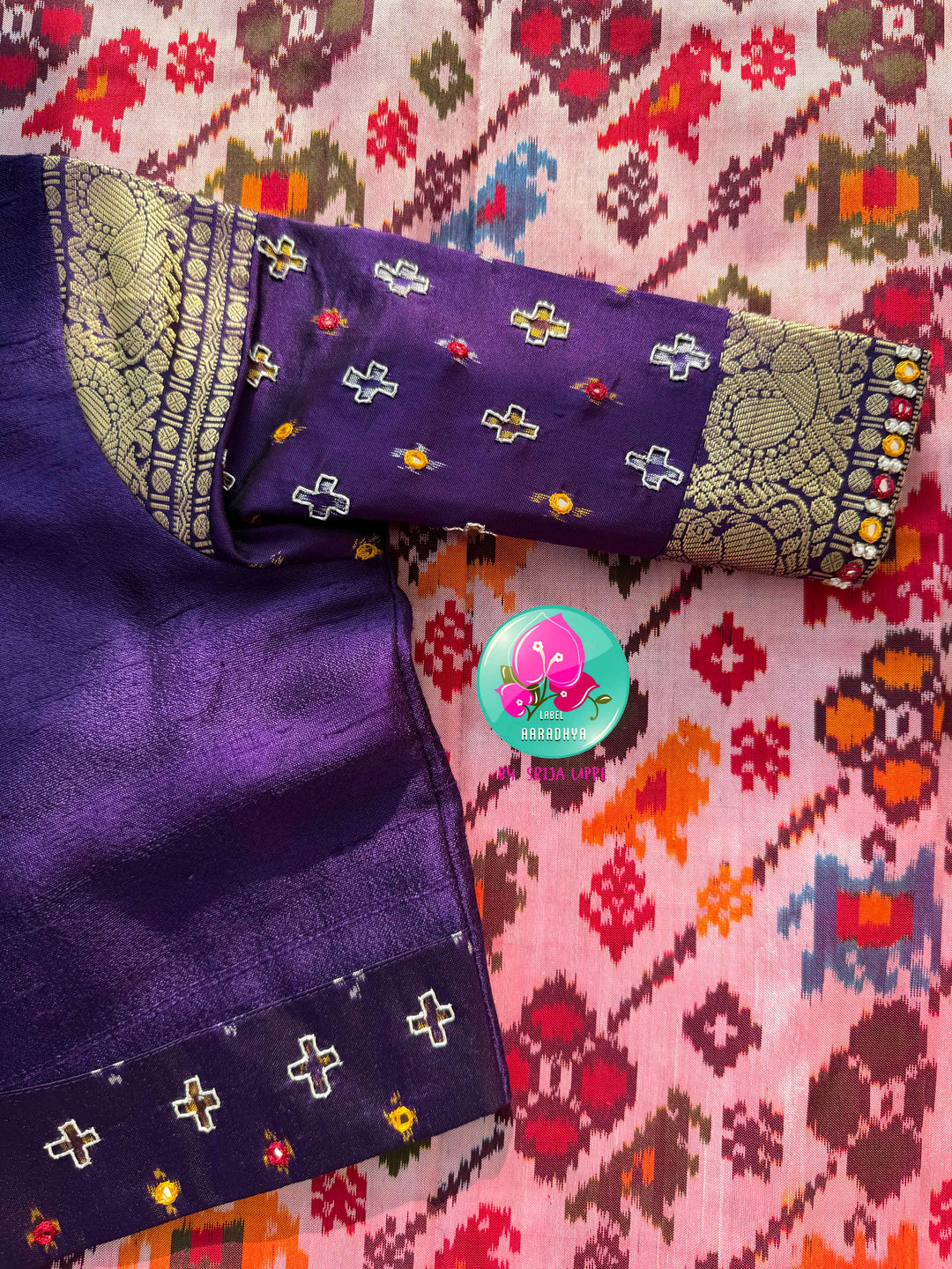 The Amethyst Leheriya: Pure Mulberry Silk Patola Saree with Vintage Kanchi Heritage
