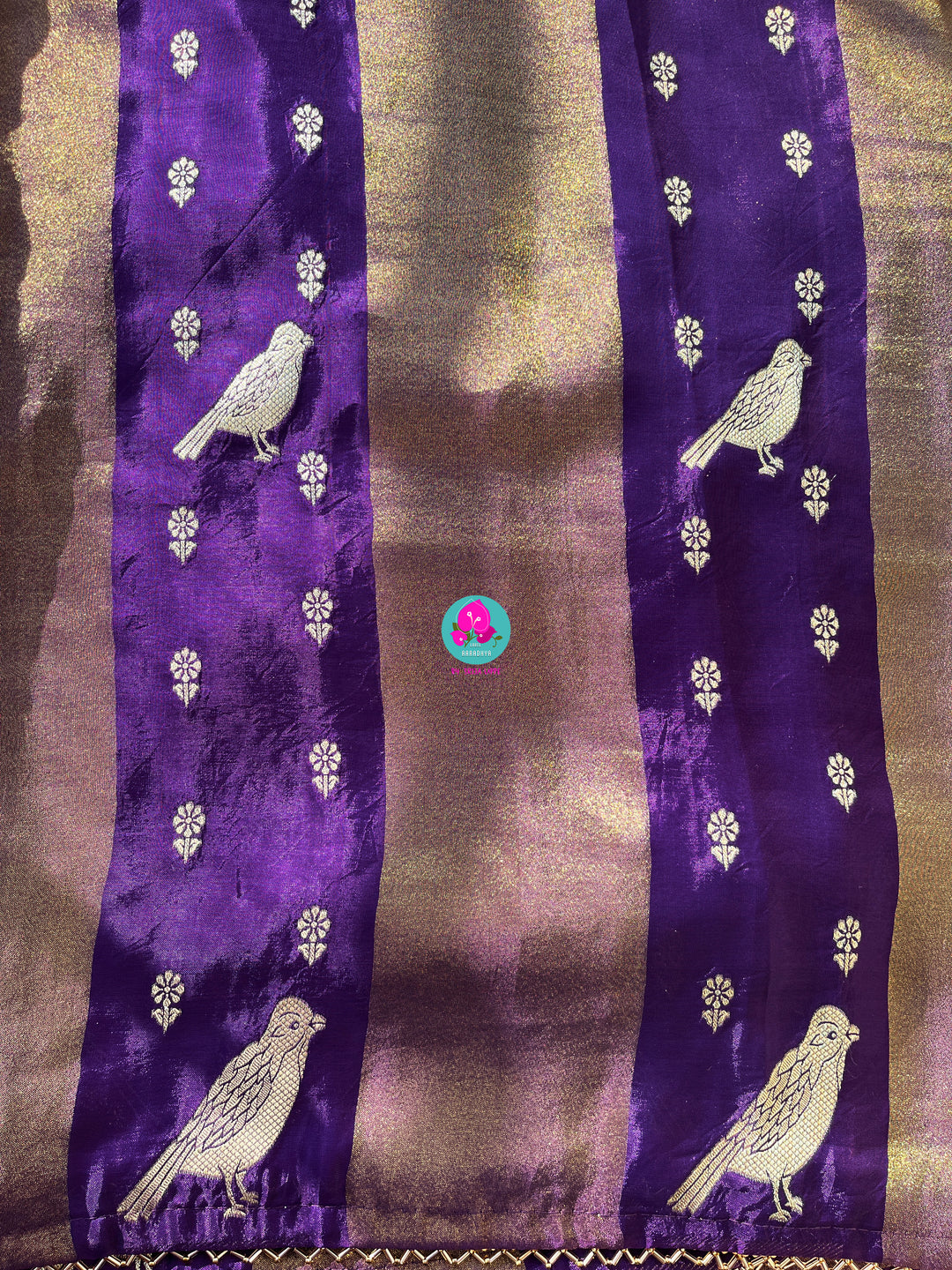 Crape tissue silk saree