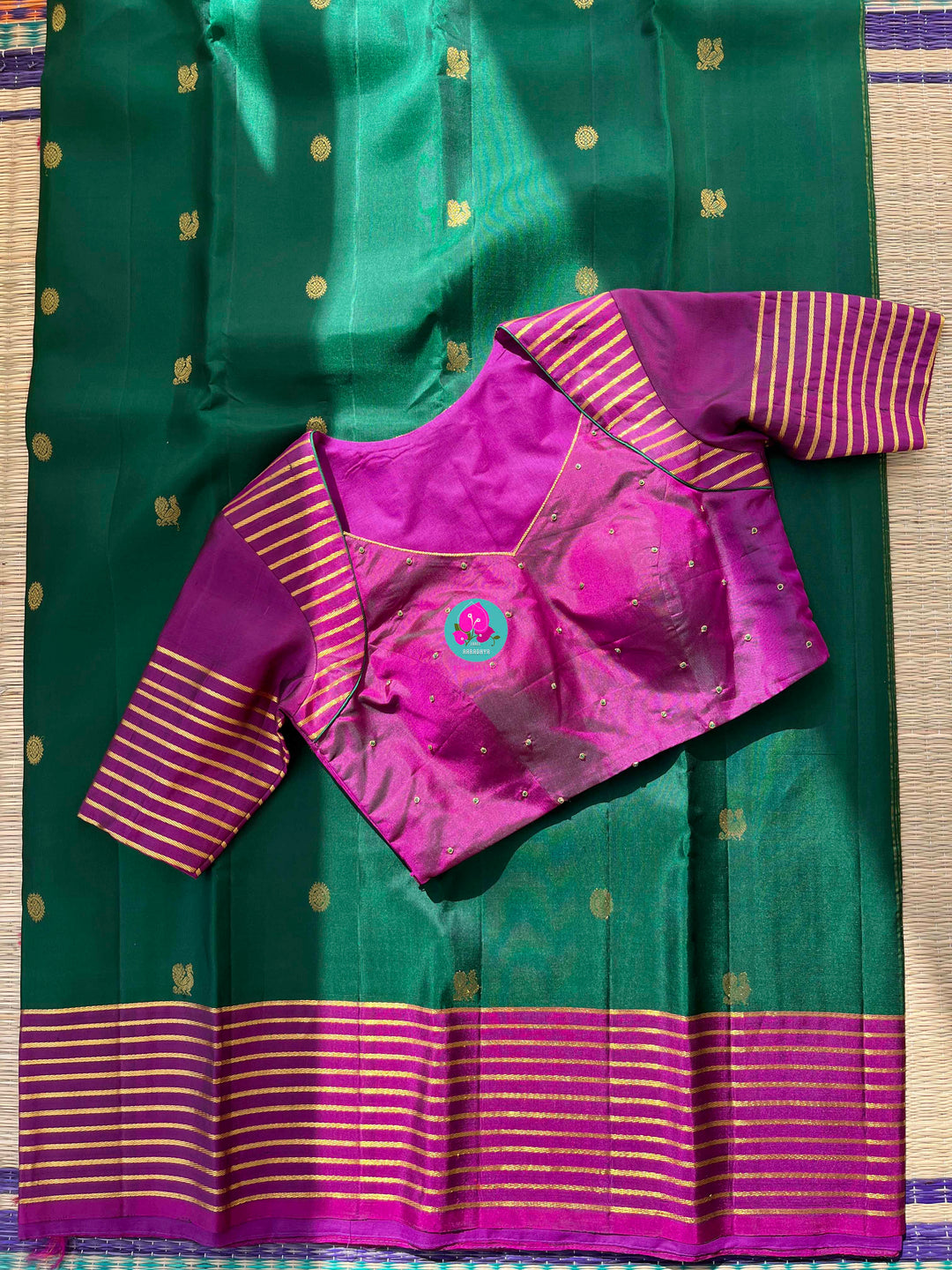 Vintage Movie actress Jayaprada garu inspired saree set in pure Kanchipattu handloom