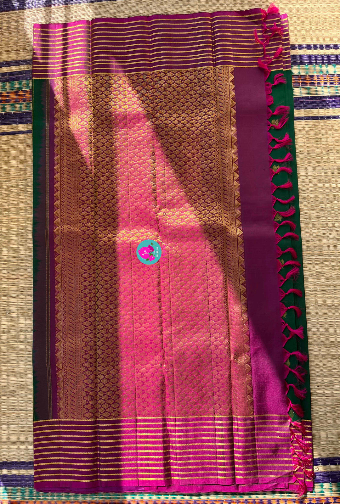 Vintage Movie actress Jayaprada garu inspired saree set in pure Kanchipattu handloom