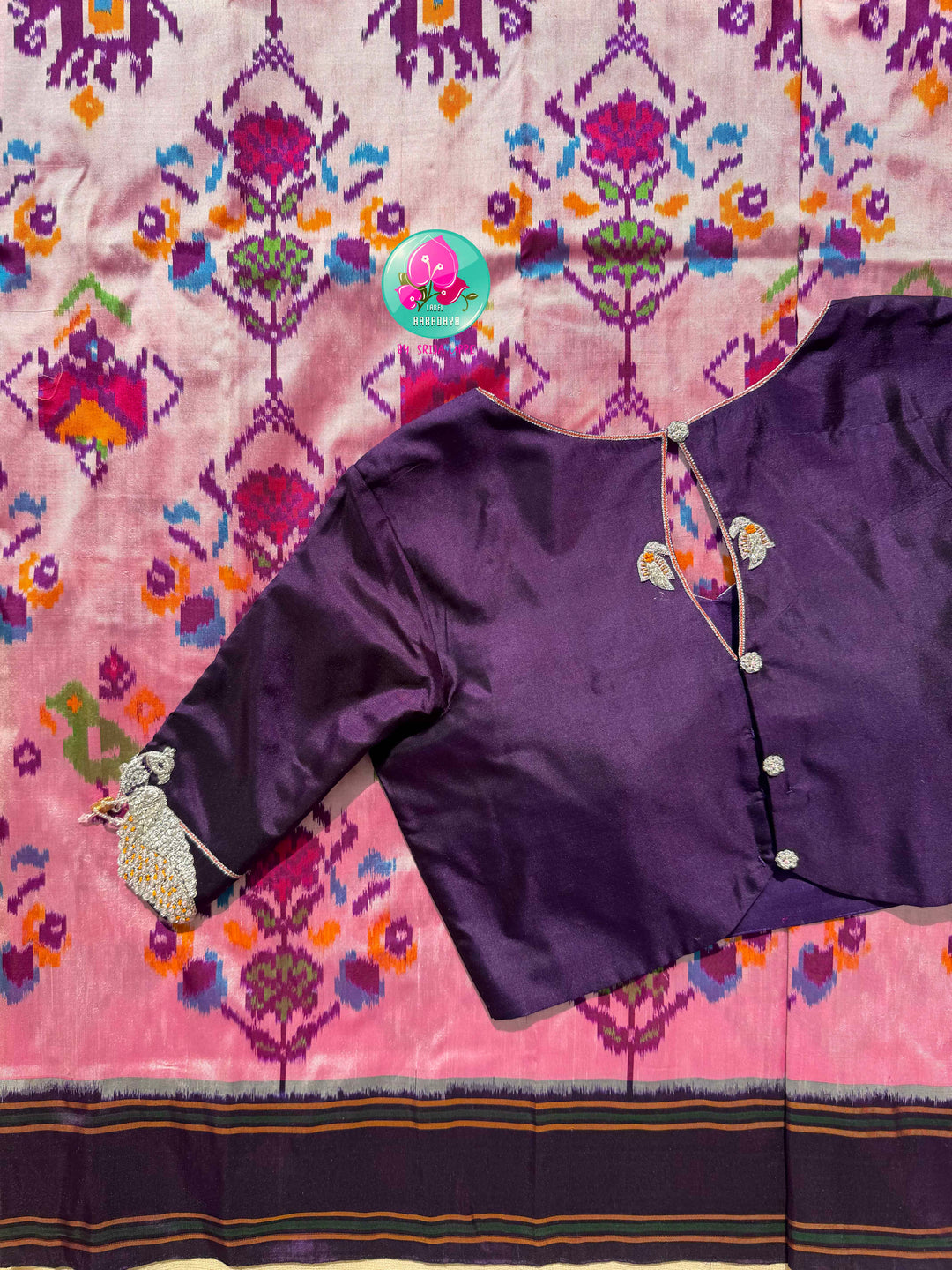 Orchid Blooms at Dawn: The Pure Ikat Silk Saree Masterpiece