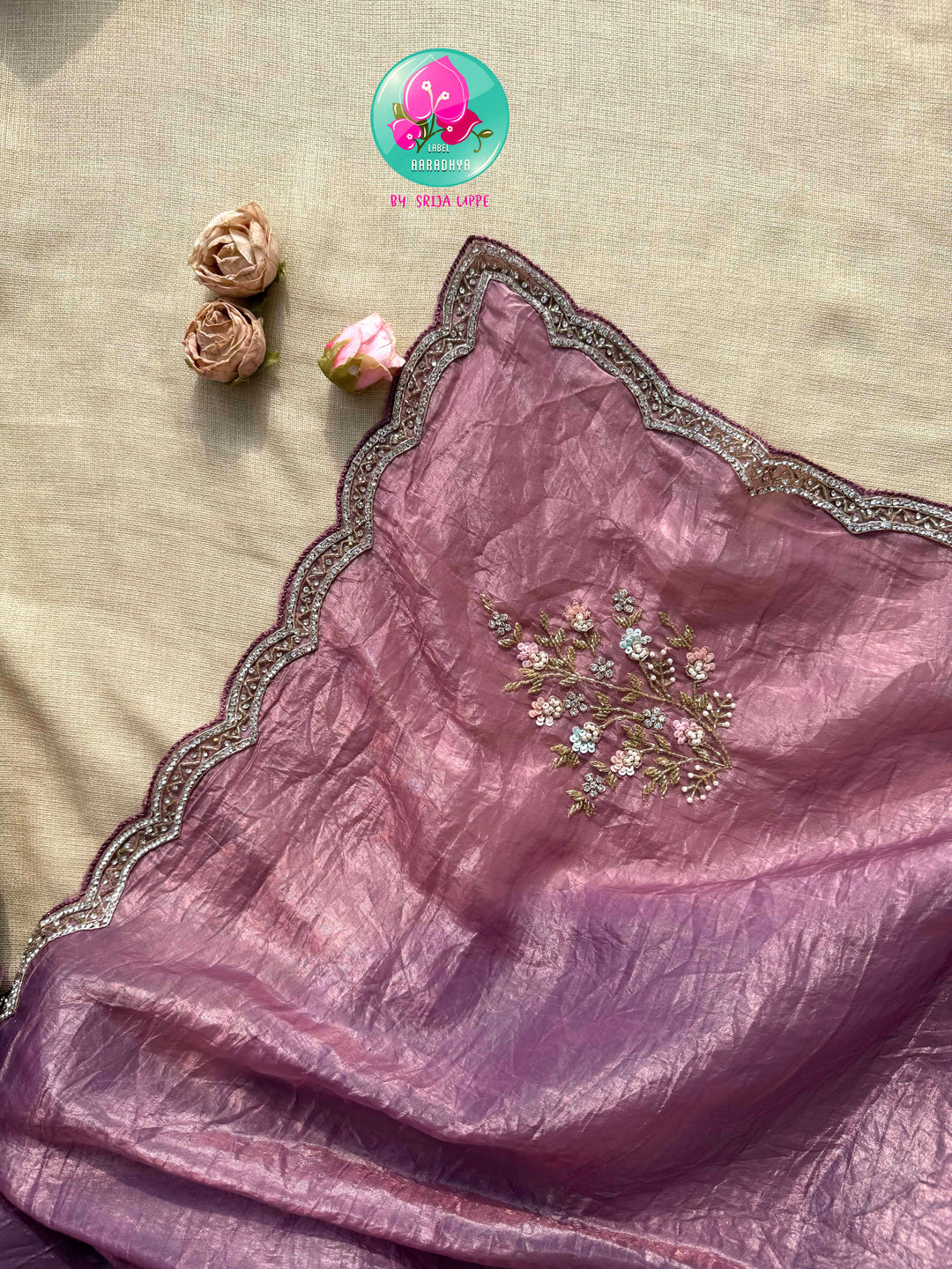 Whimsical Twilight: The Crushed Mauve Organza & Pink Peter Pan Dream