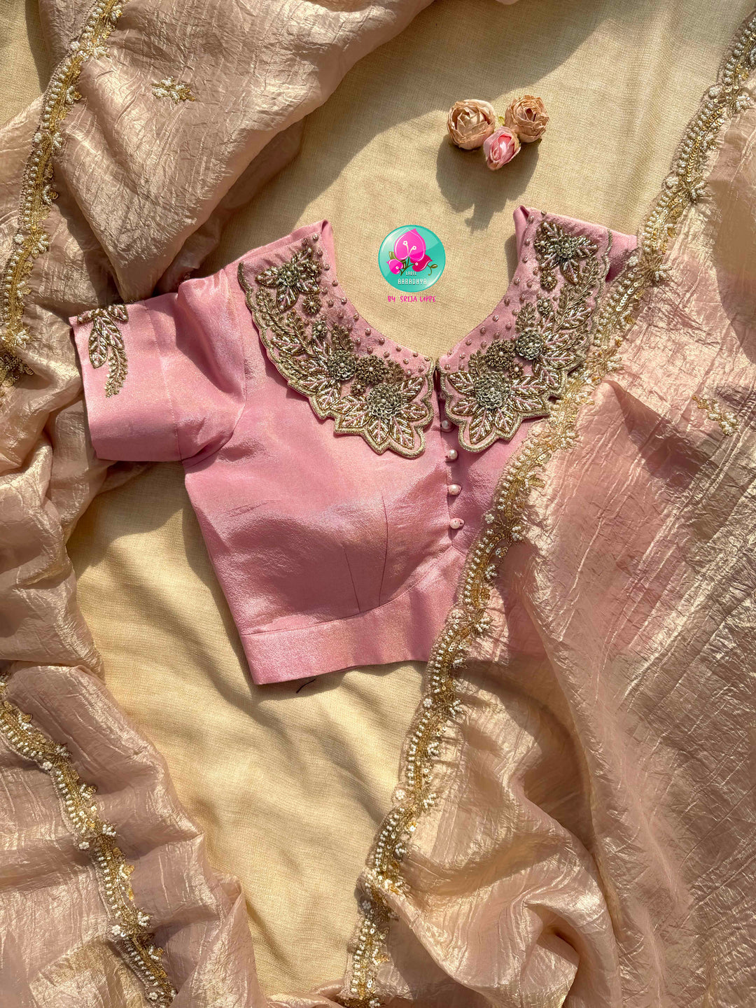 Whispers of Rose Gold: The Crushed Organza & Baby Pink Peter Pan Fantasy