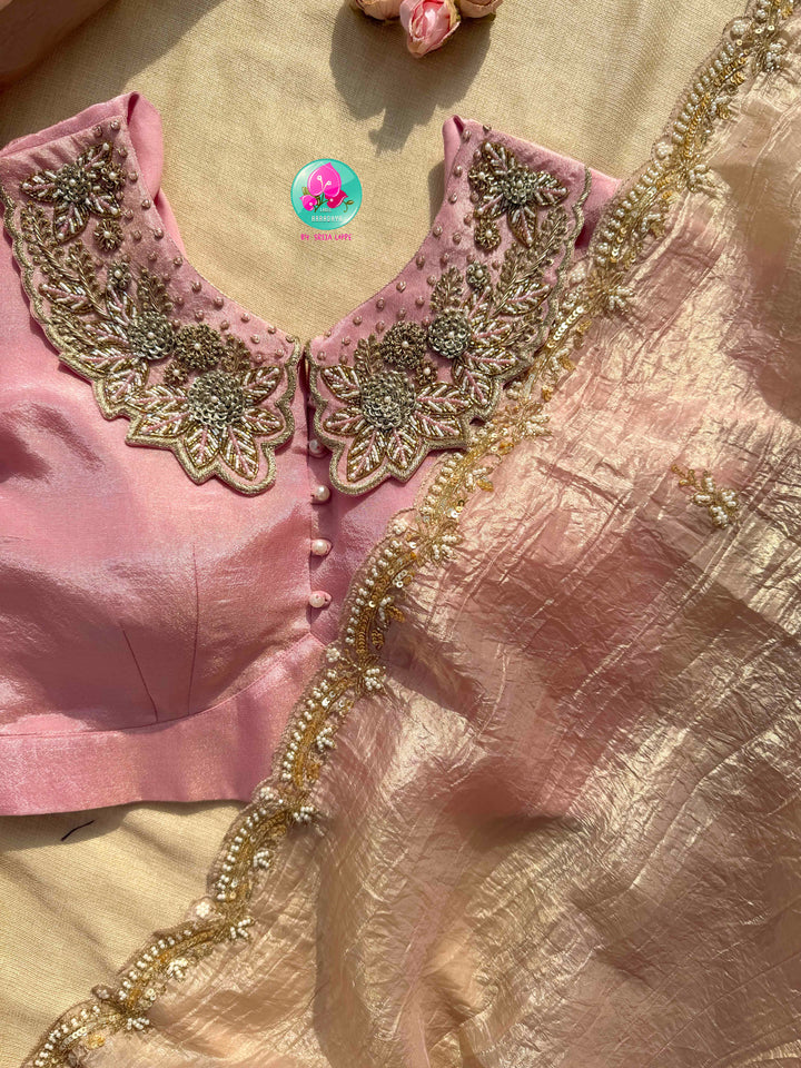 Whispers of Rose Gold: The Crushed Organza & Baby Pink Peter Pan Fantasy