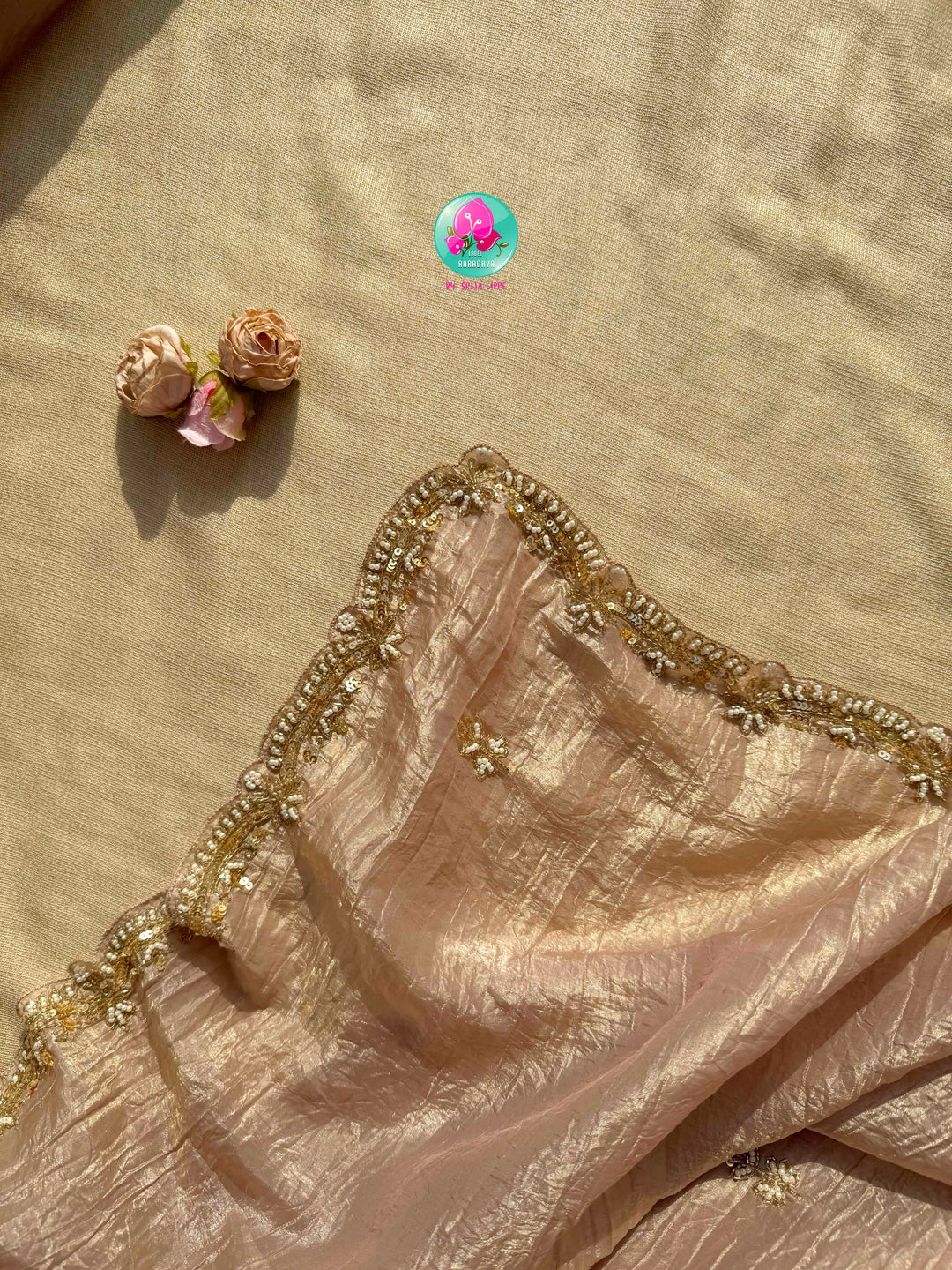 Whispers of Rose Gold: The Crushed Organza & Baby Pink Peter Pan Fantasy