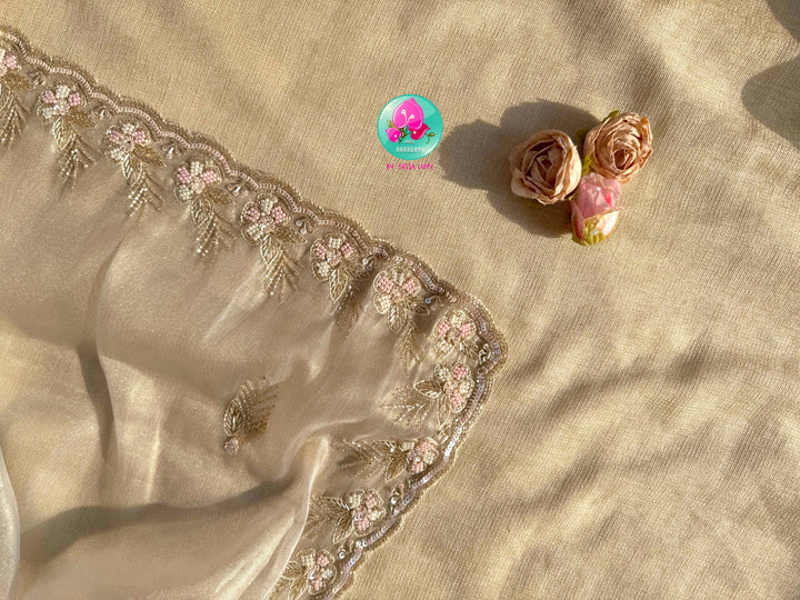 Pastel Poetry: The Shimmering Tissue Organza & Baby Pink Peter Pan Reverie