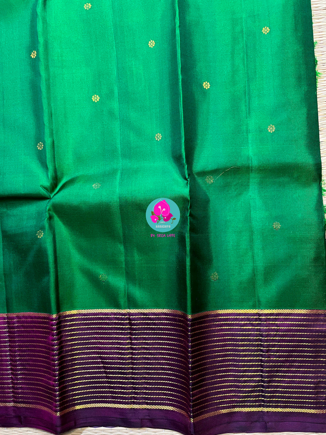 Kanchipattu saree in traditional Green and Magenta