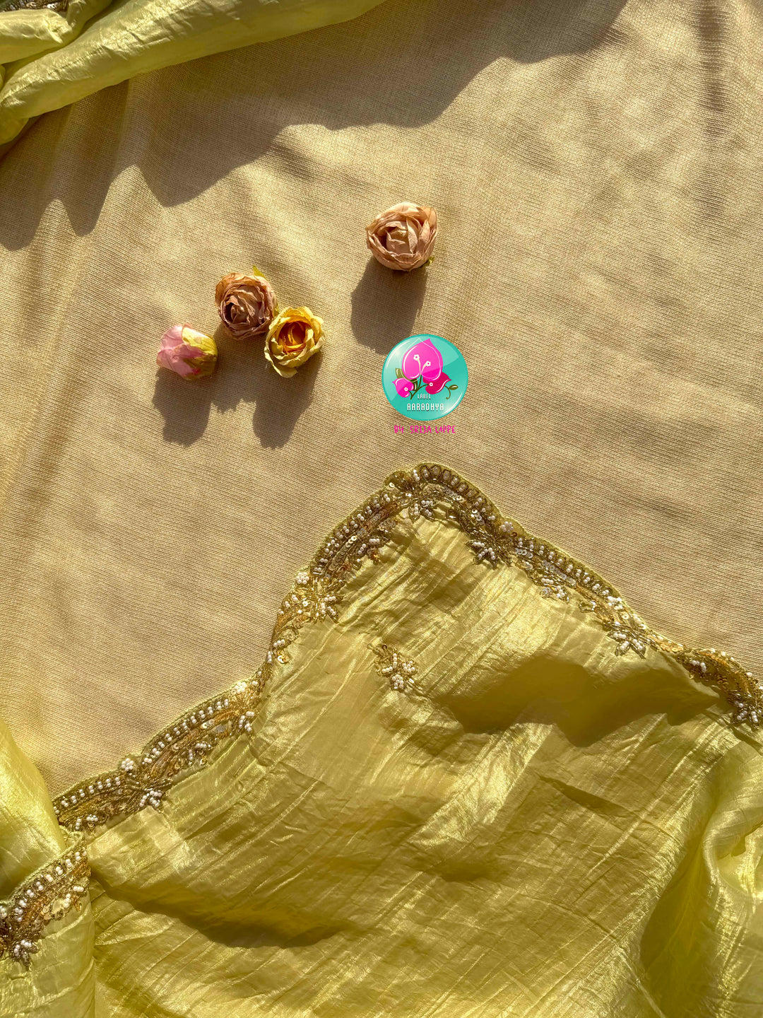 Mint Meadow Mist: The Crushed Pastel Green Organza Saree Elegance