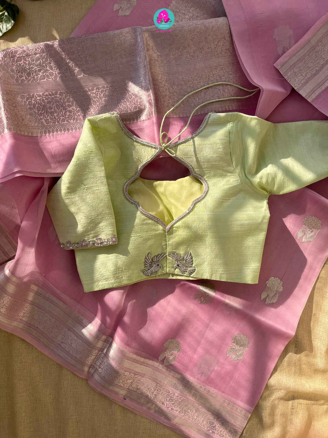 Pure Rawsilk Blouse with Maggam Work