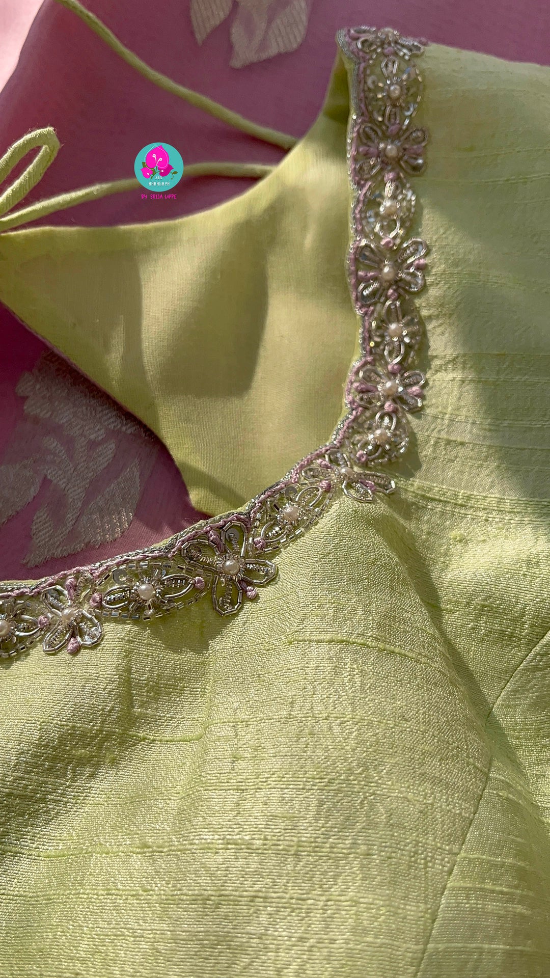 Pure Rawsilk Blouse with Maggam Work