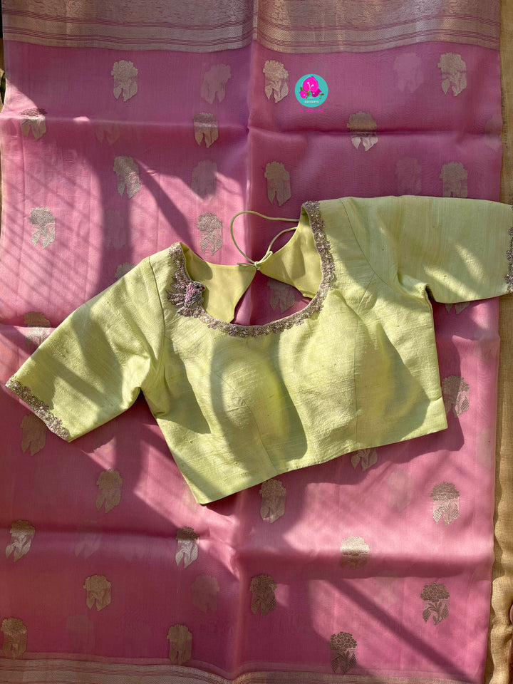 Pure Rawsilk Blouse with Maggam Work