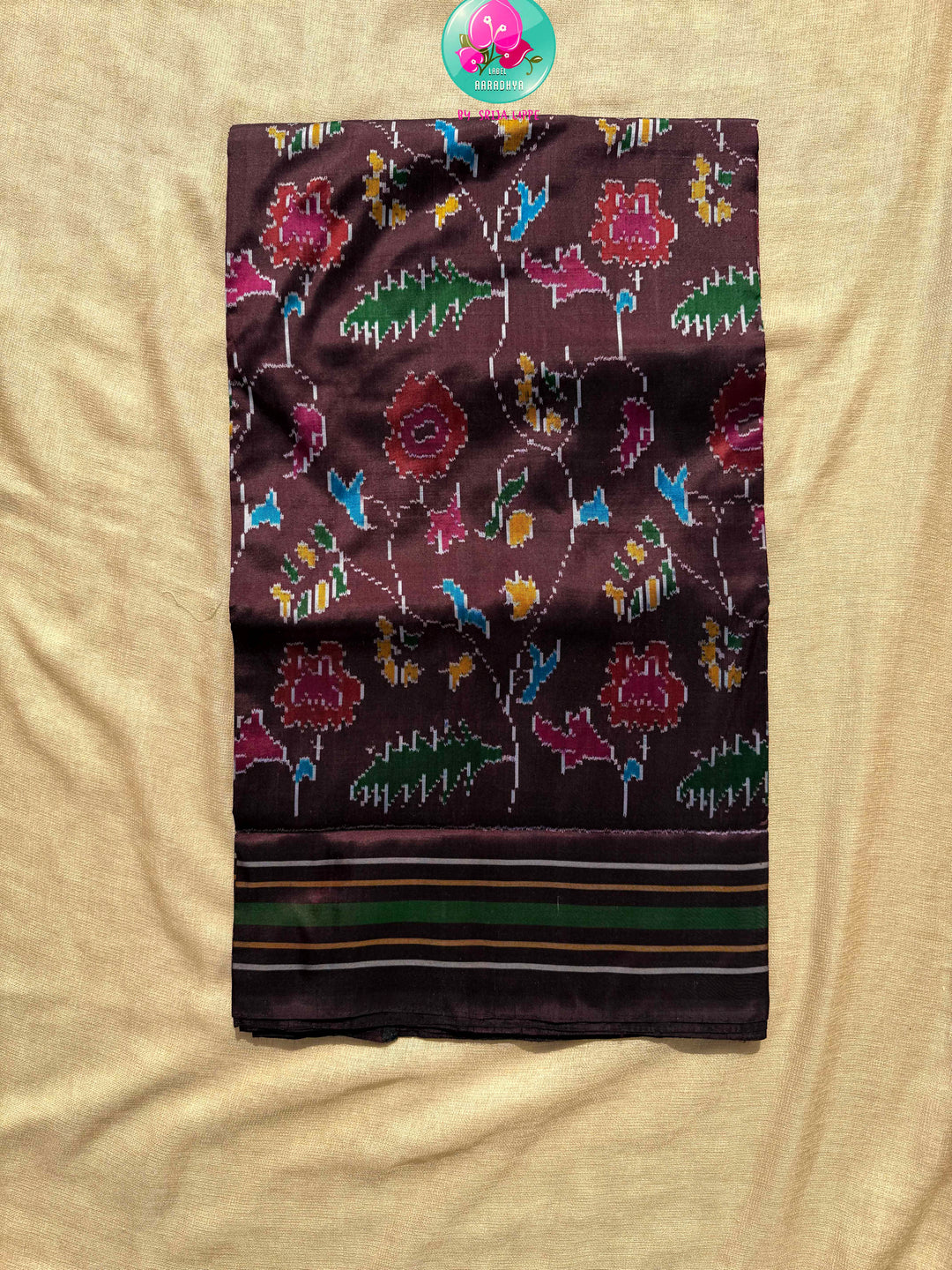 Geometric Poetry: The Pure Handloom Silk Ikkat Masterpiece