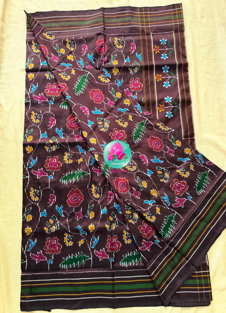 Geometric Poetry: The Pure Handloom Silk Ikkat Masterpiece
