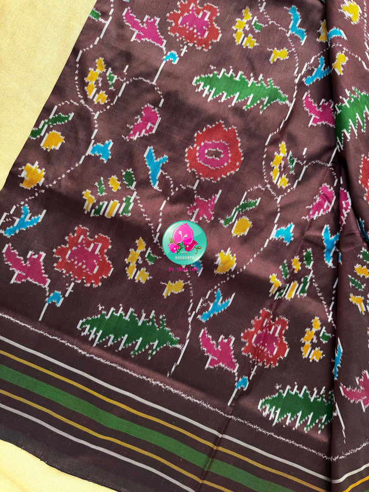 Geometric Poetry: The Pure Handloom Silk Ikkat Masterpiece
