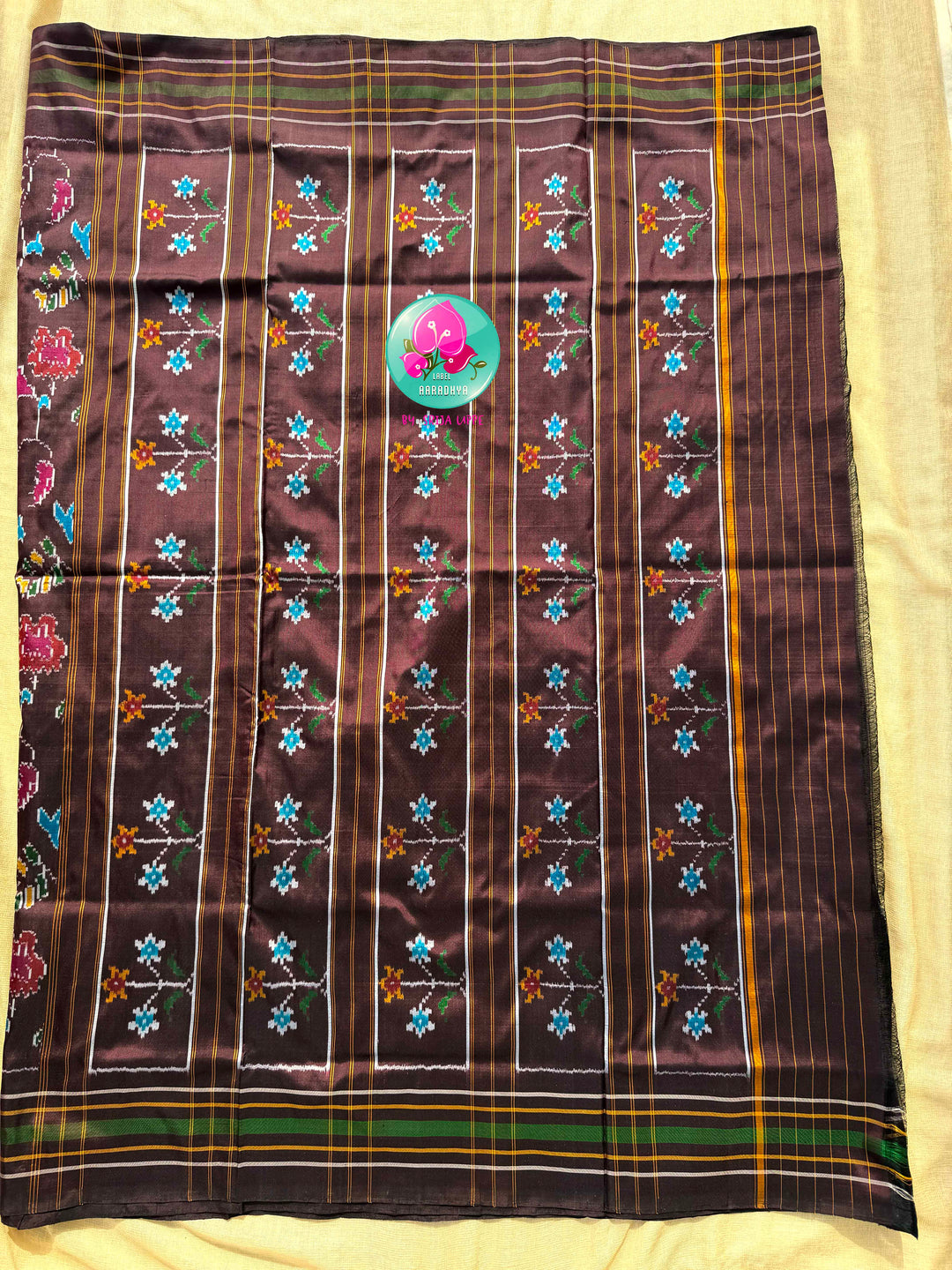 Geometric Poetry: The Pure Handloom Silk Ikkat Masterpiece