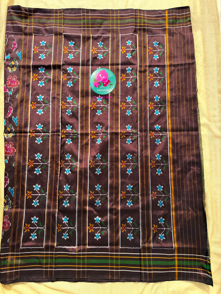Geometric Poetry: The Pure Handloom Silk Ikkat Masterpiece