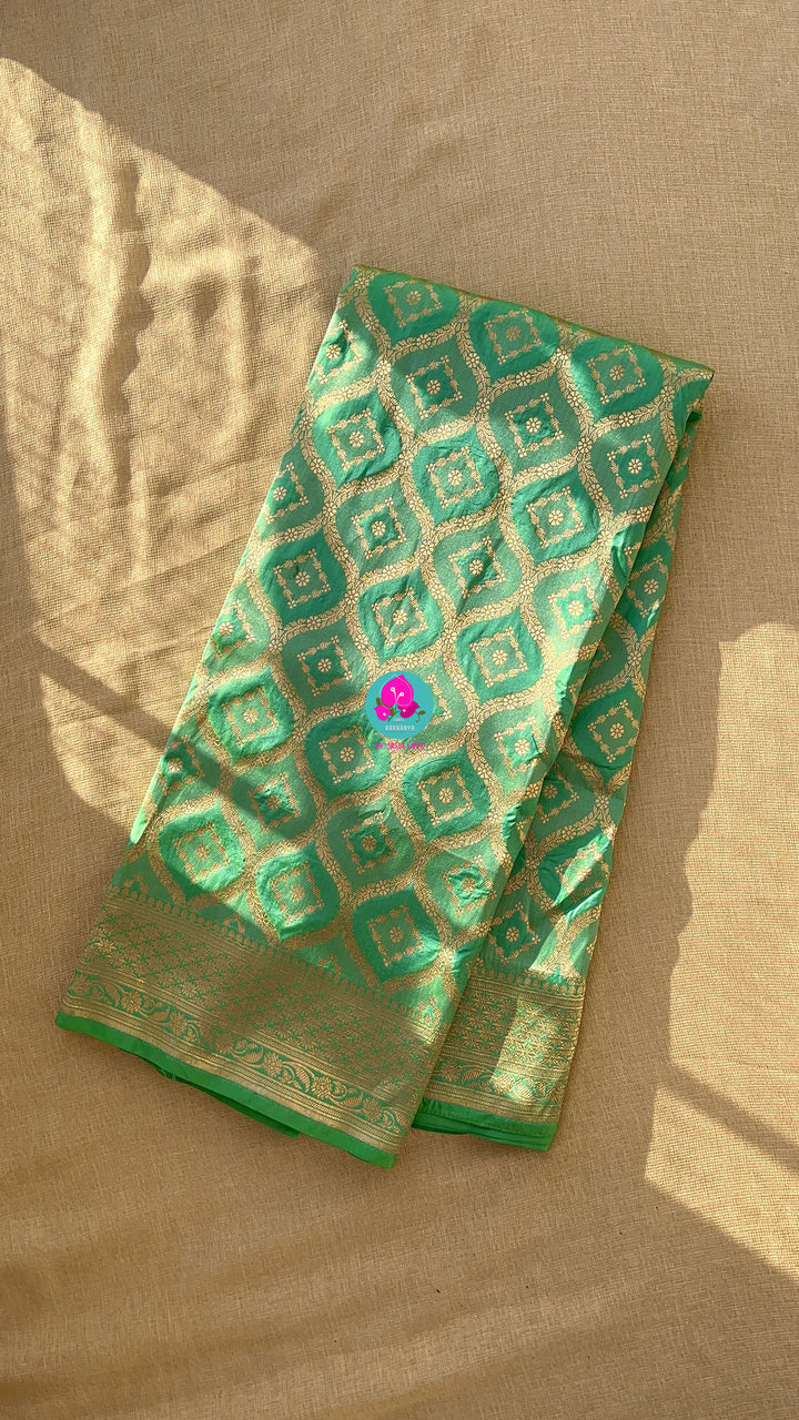 Sea green Benarasi saree