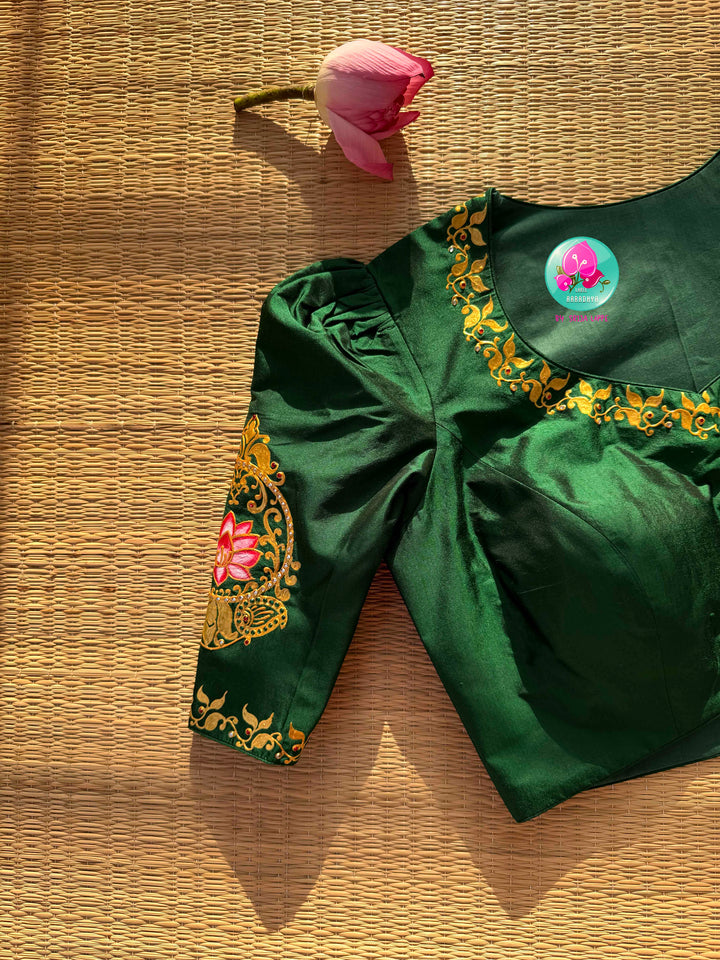 Wearable Art: The Emerald Tanjore Silk Blouse