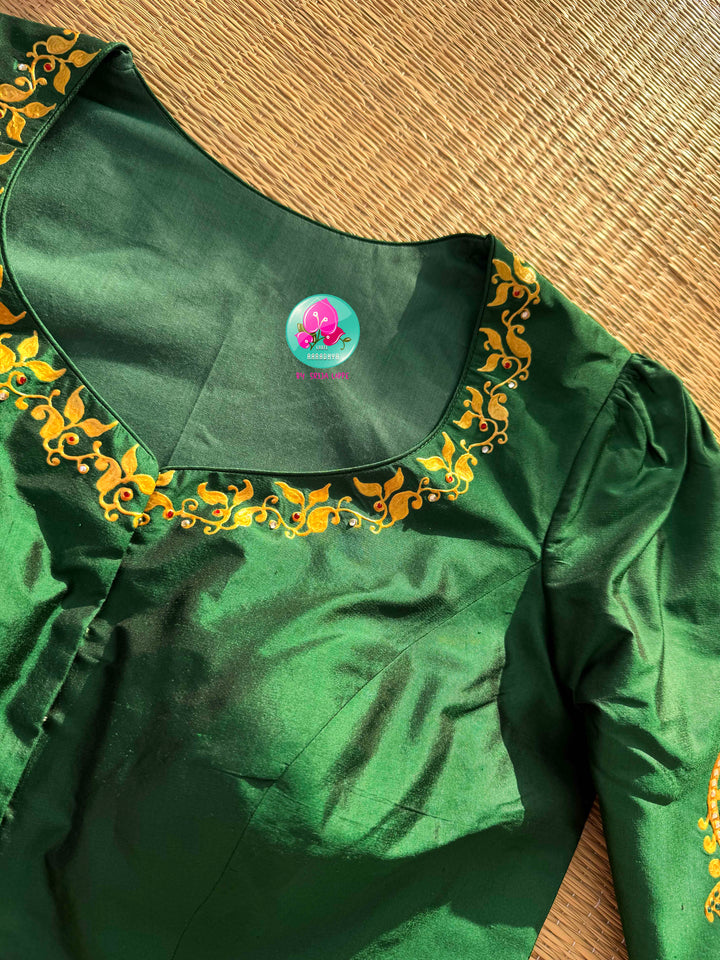 Wearable Art: The Emerald Tanjore Silk Blouse