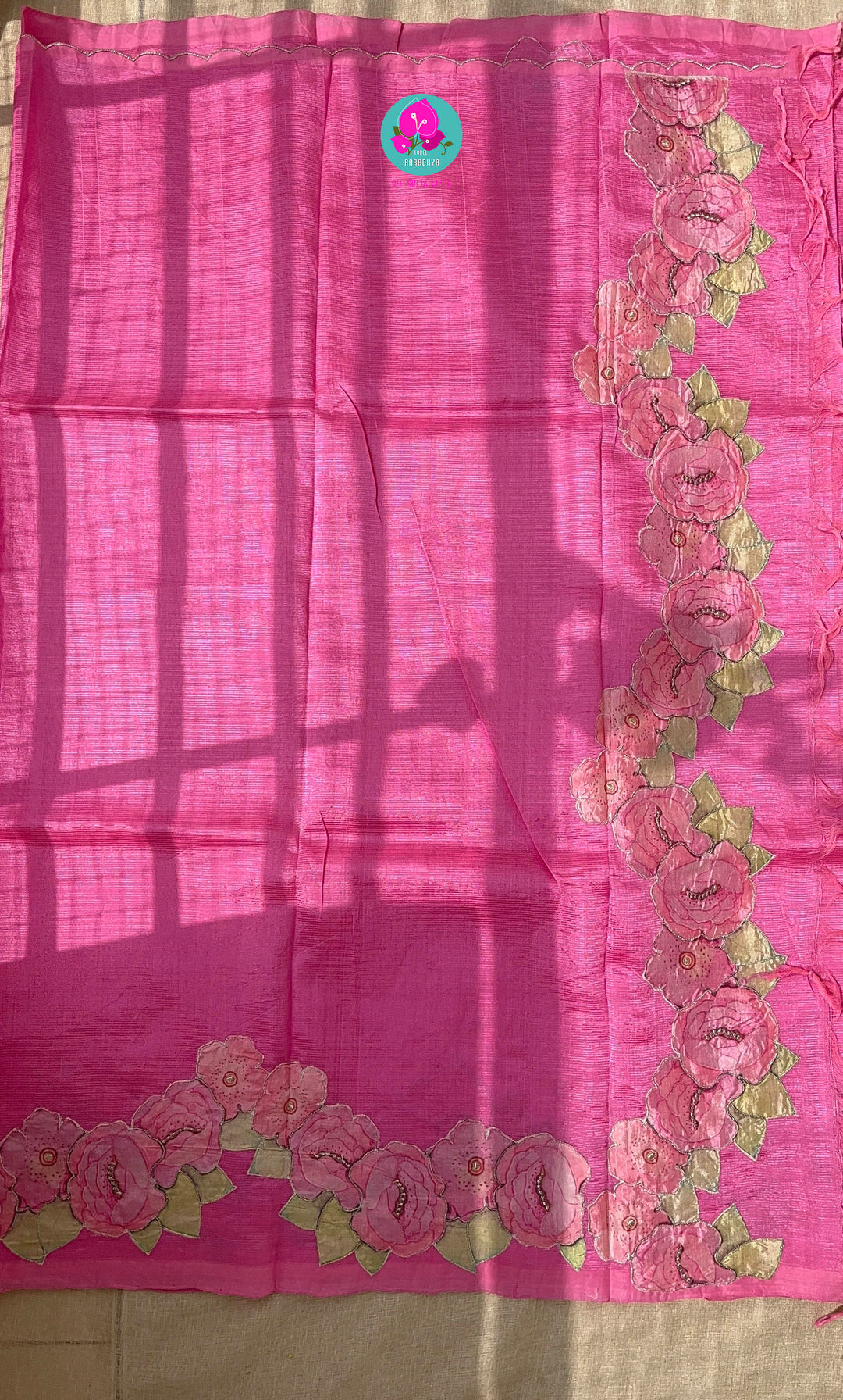 Pure Mangalagiri Saree with Applique work
