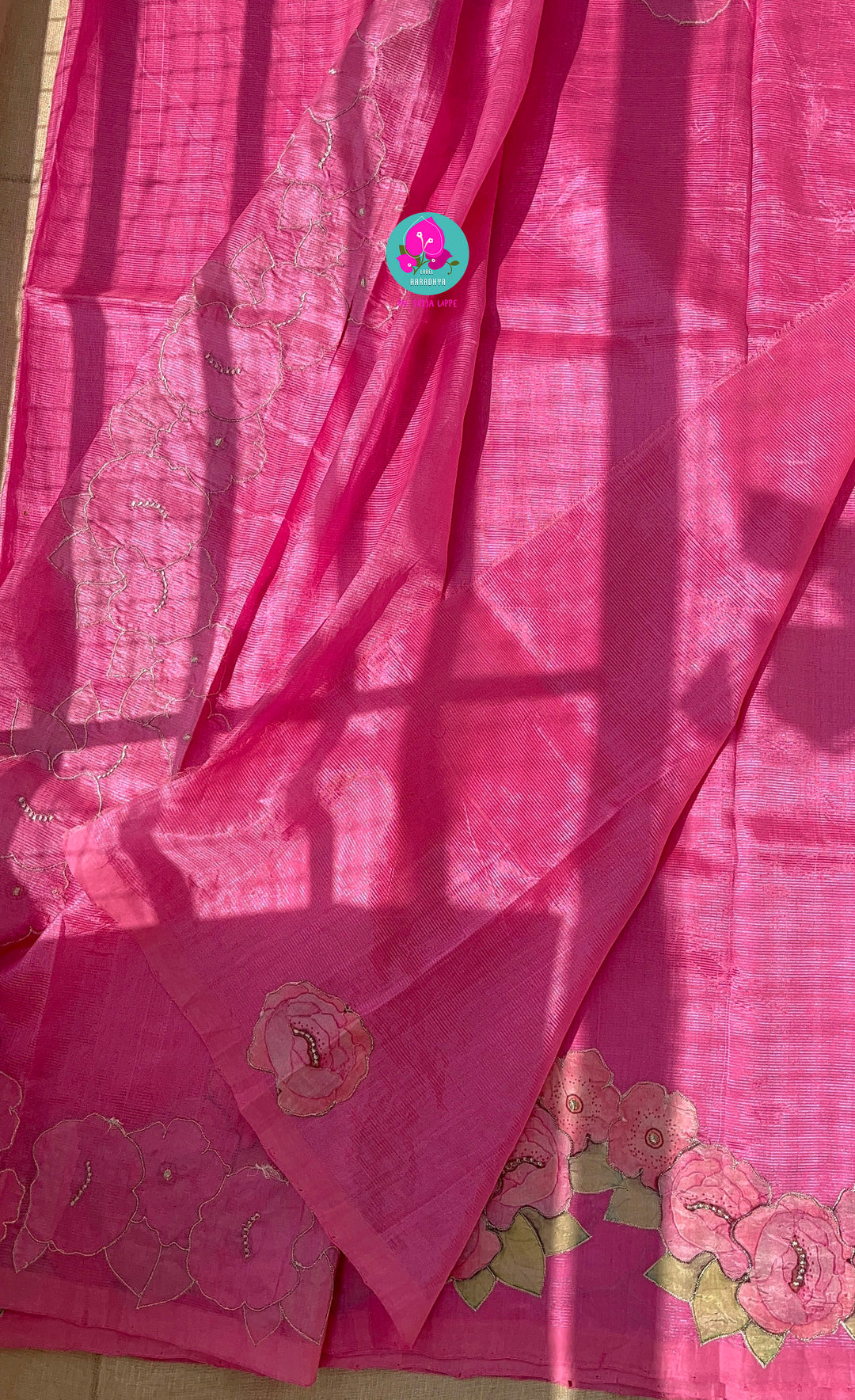 Pure Mangalagiri Saree with Applique work