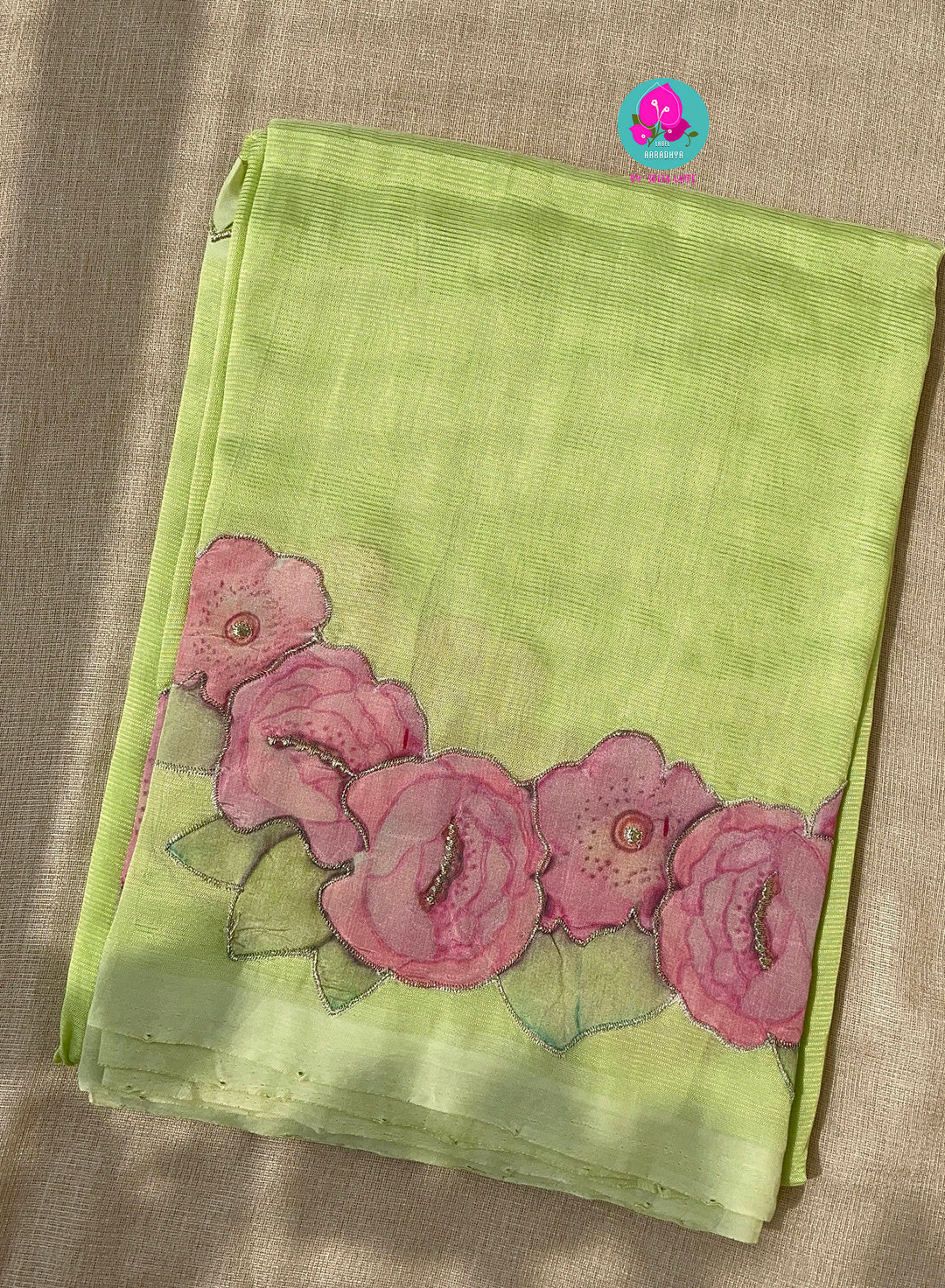 Pure Mangalagiri Saree with Applique work