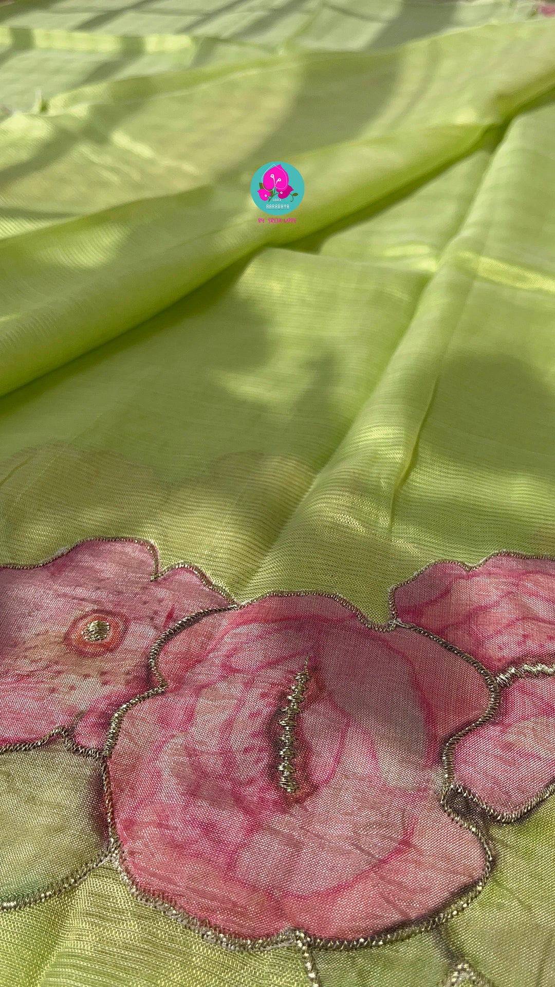 Pure Mangalagiri Saree with Applique work