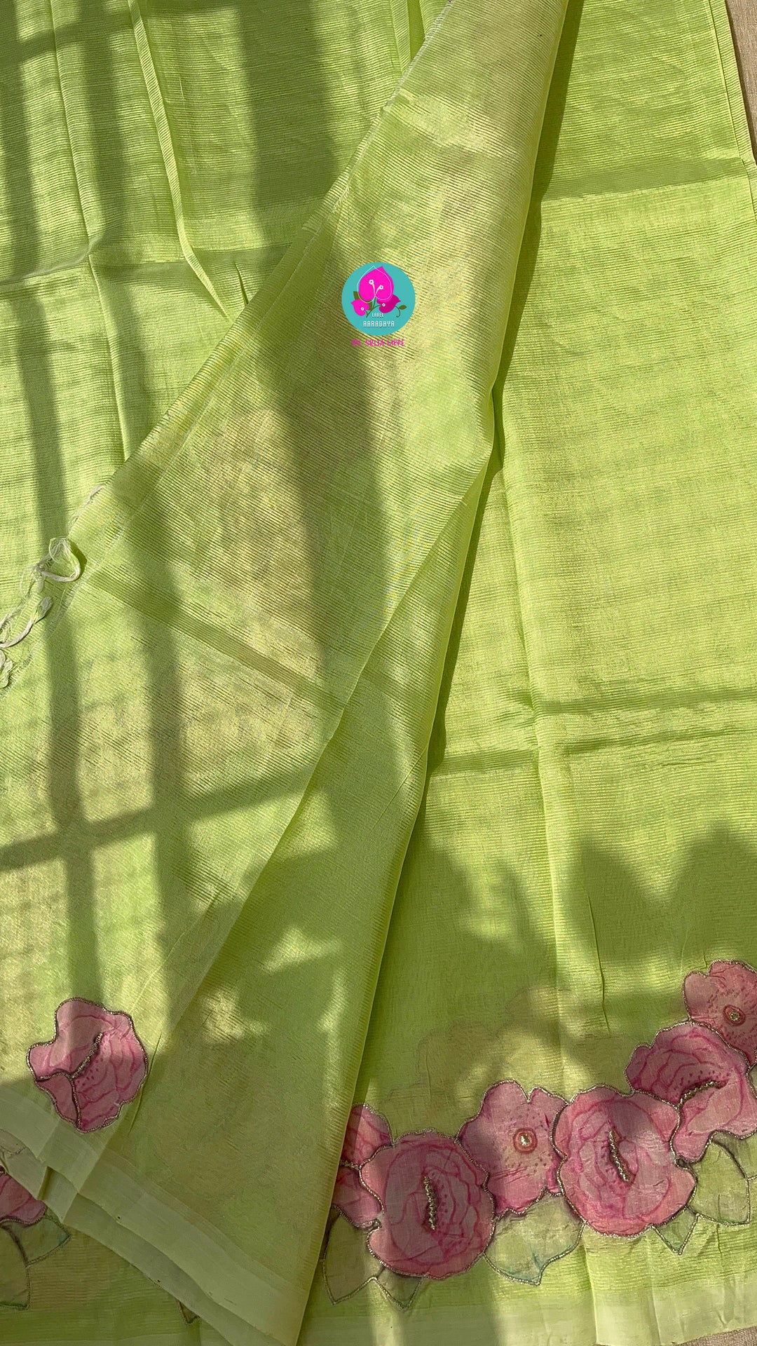 Pure Mangalagiri Saree with Applique work