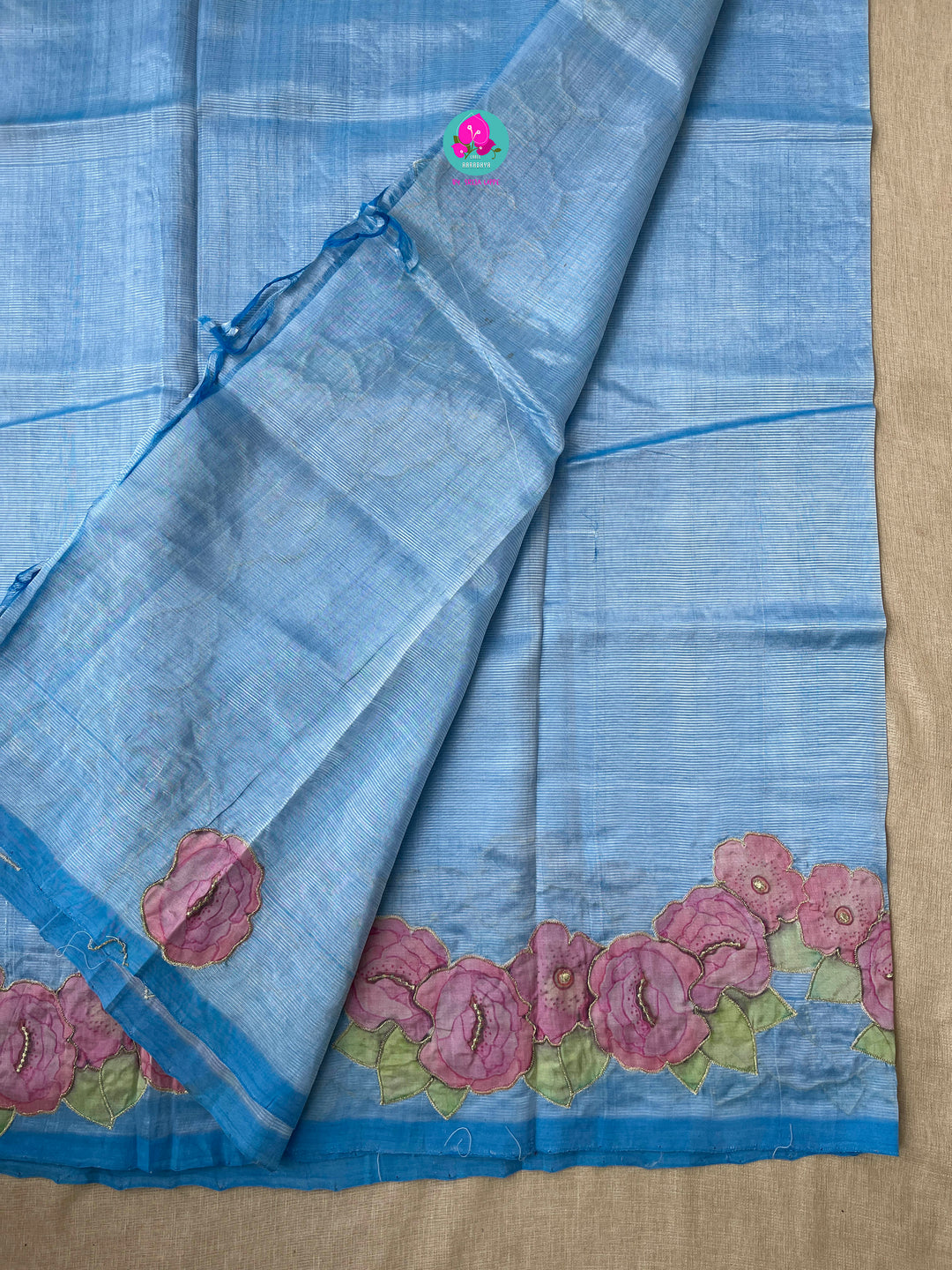 Pure Mangalagiri Saree with Applique work