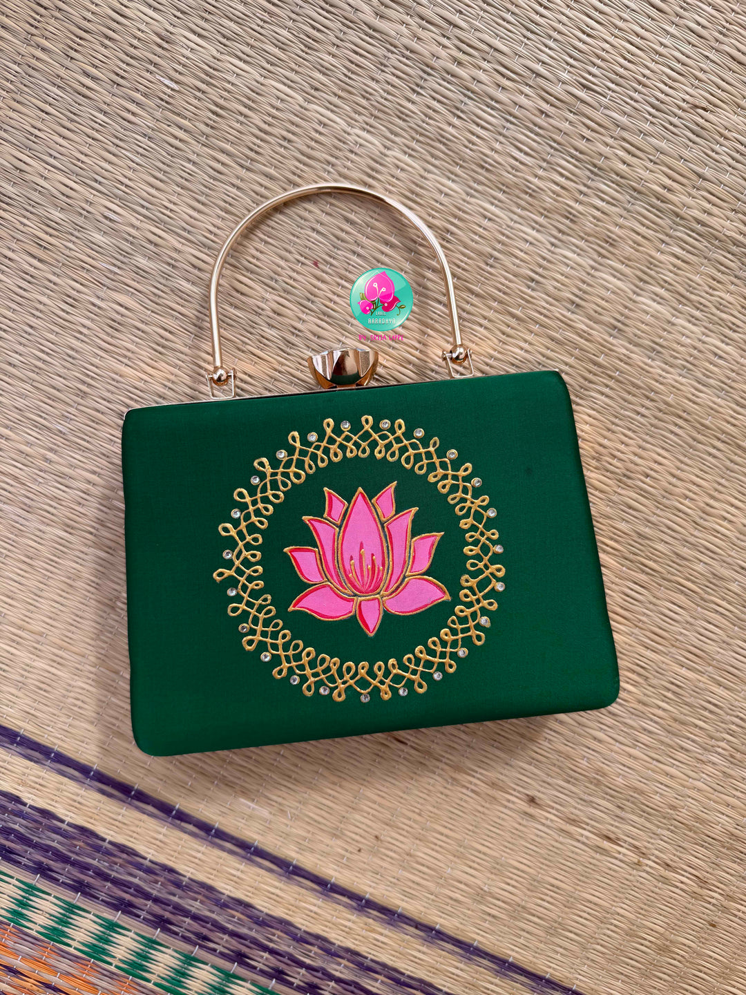 Floral Sovereignty: The Lotus Kanchipattu & Emerald Tanjore Fusion