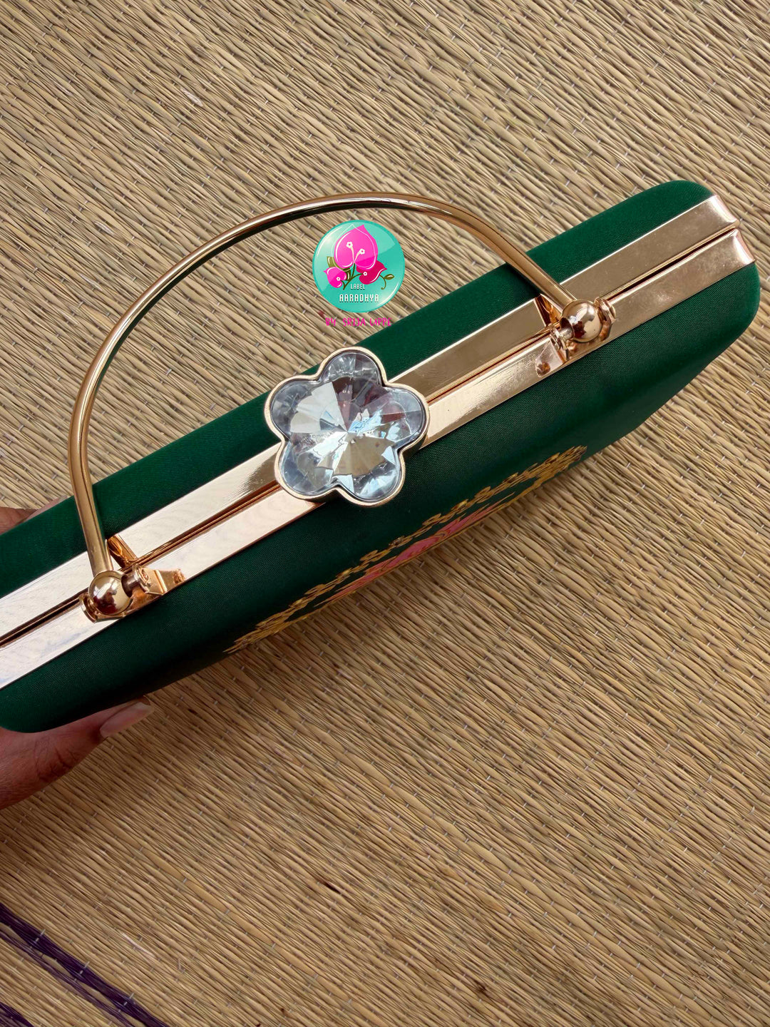 Floral Sovereignty: The Lotus Kanchipattu & Emerald Tanjore Fusion