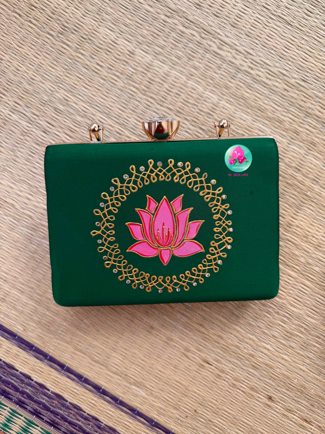 Floral Sovereignty: The Lotus Kanchipattu & Emerald Tanjore Fusion