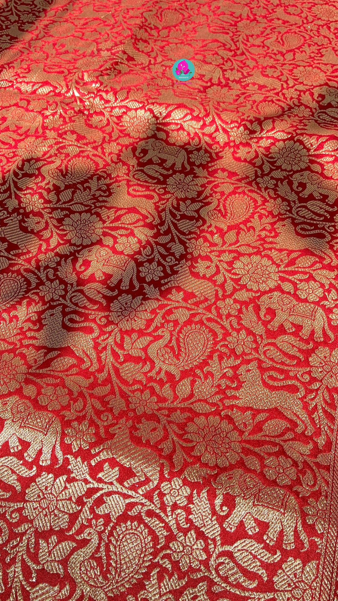 Banarasi Silk Saree with Vintage Shikarga Design