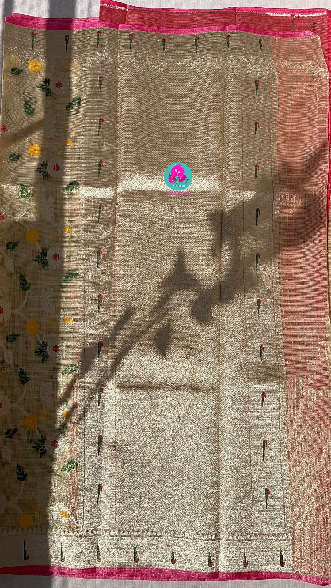 Zari Kota Silk Saree with Muniya Border