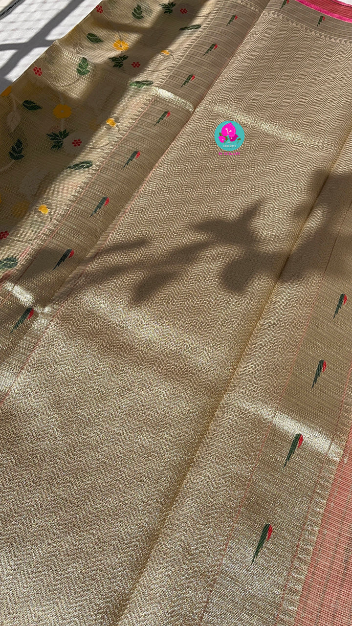 Zari Kota Silk Saree with Muniya Border