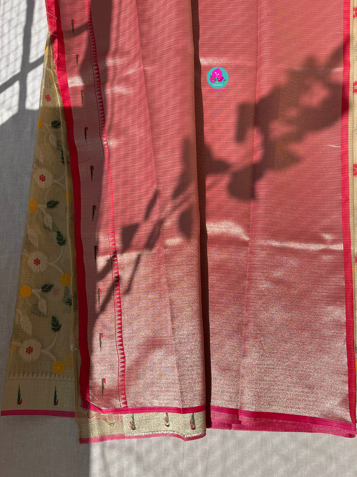 Zari Kota Silk Saree with Muniya Border